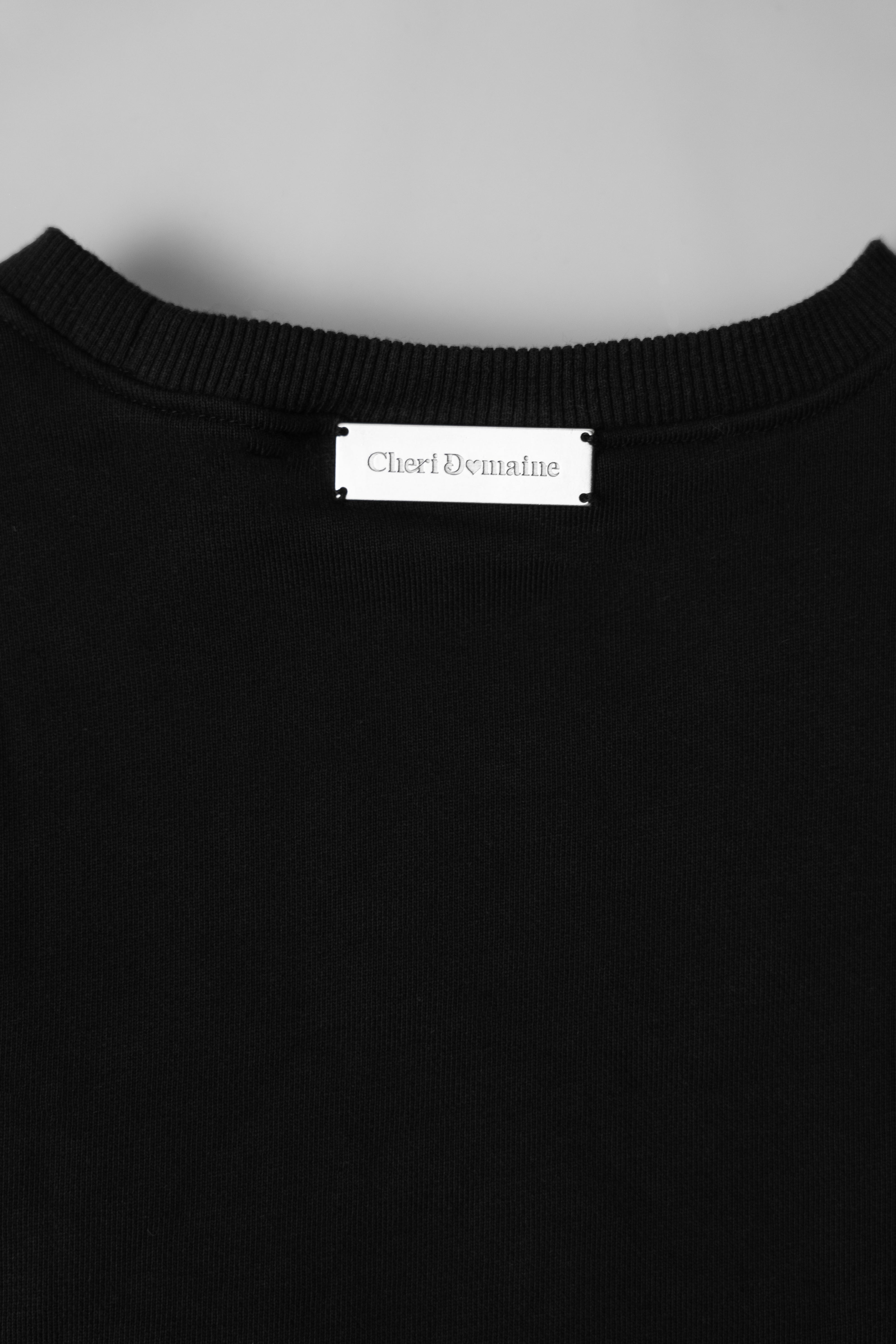 ロゴクロップドTシャツ (ブラック)