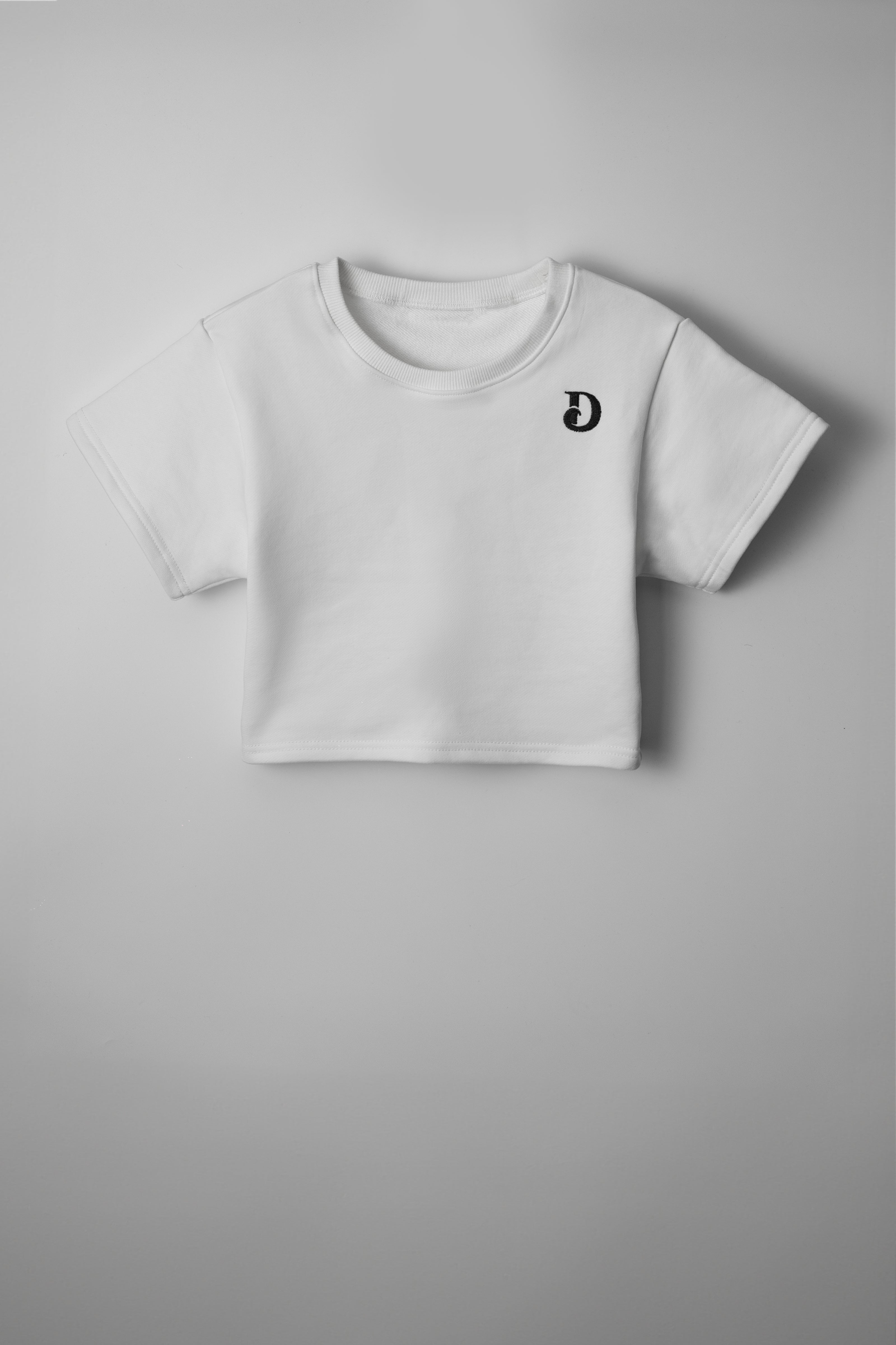 ロゴクロップドTシャツ (ホワイト)